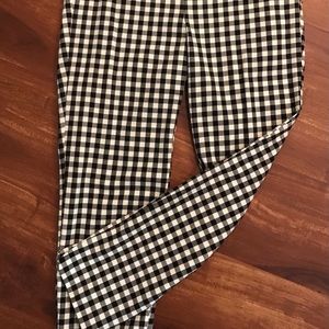 Talbots black/white checked pants